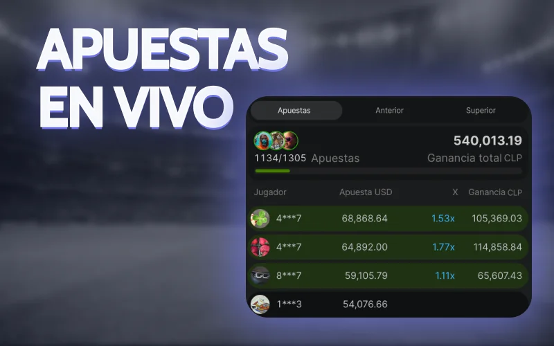 Apuesta en vivo en 1win y sigue las ganancias de otros jugadores.