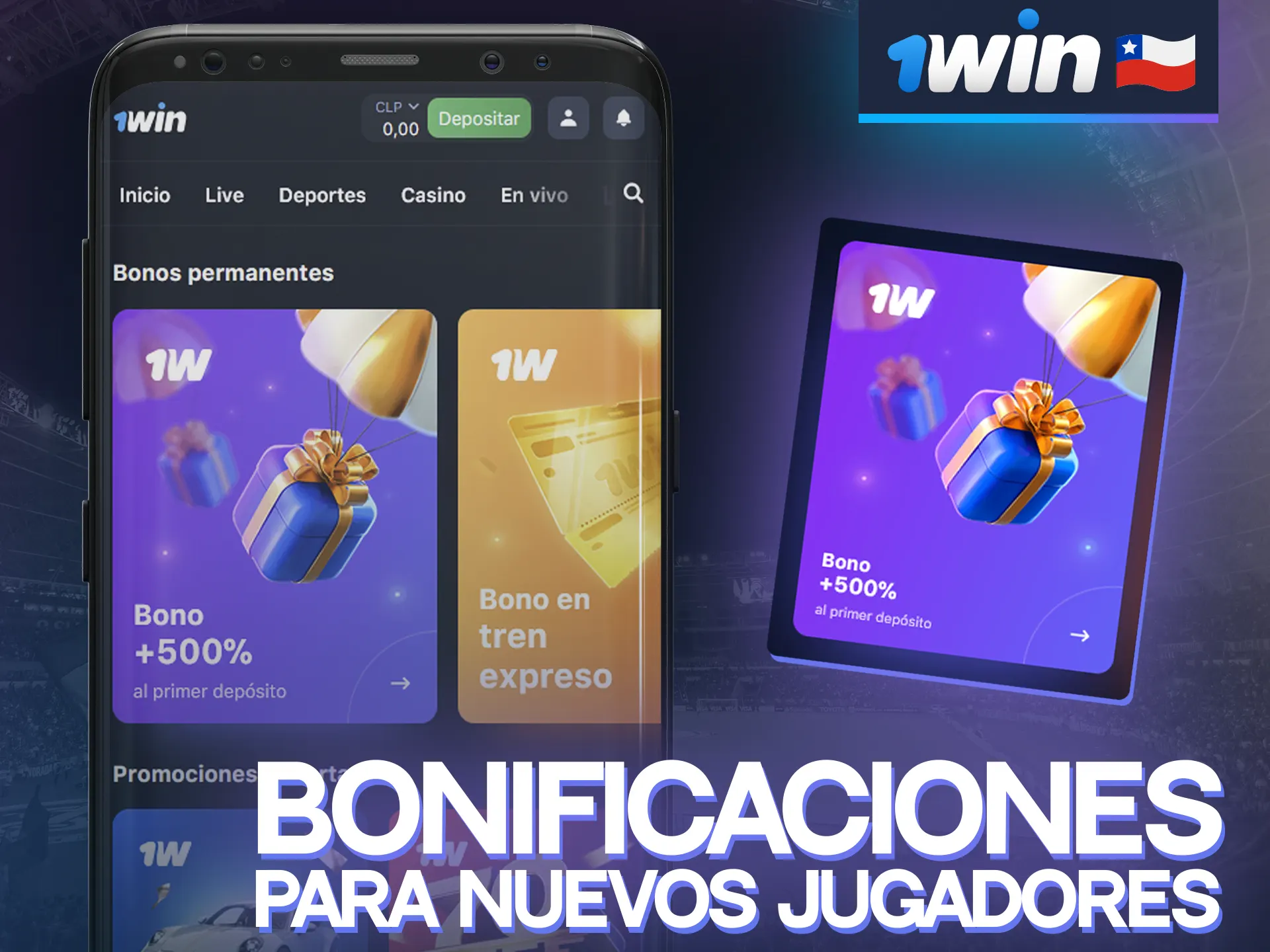 Active sus bonos exclusivos a través de la app de 1win.