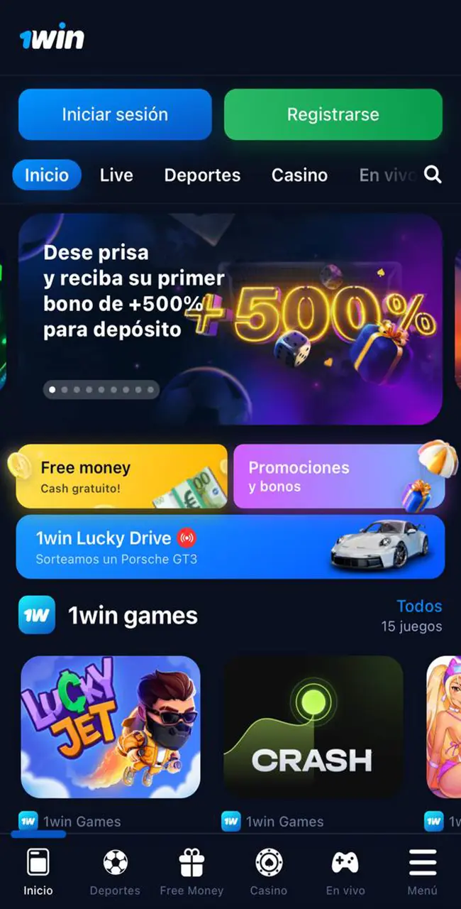 Visite el sitio oficial de 1win desde su dispositivo iOS.