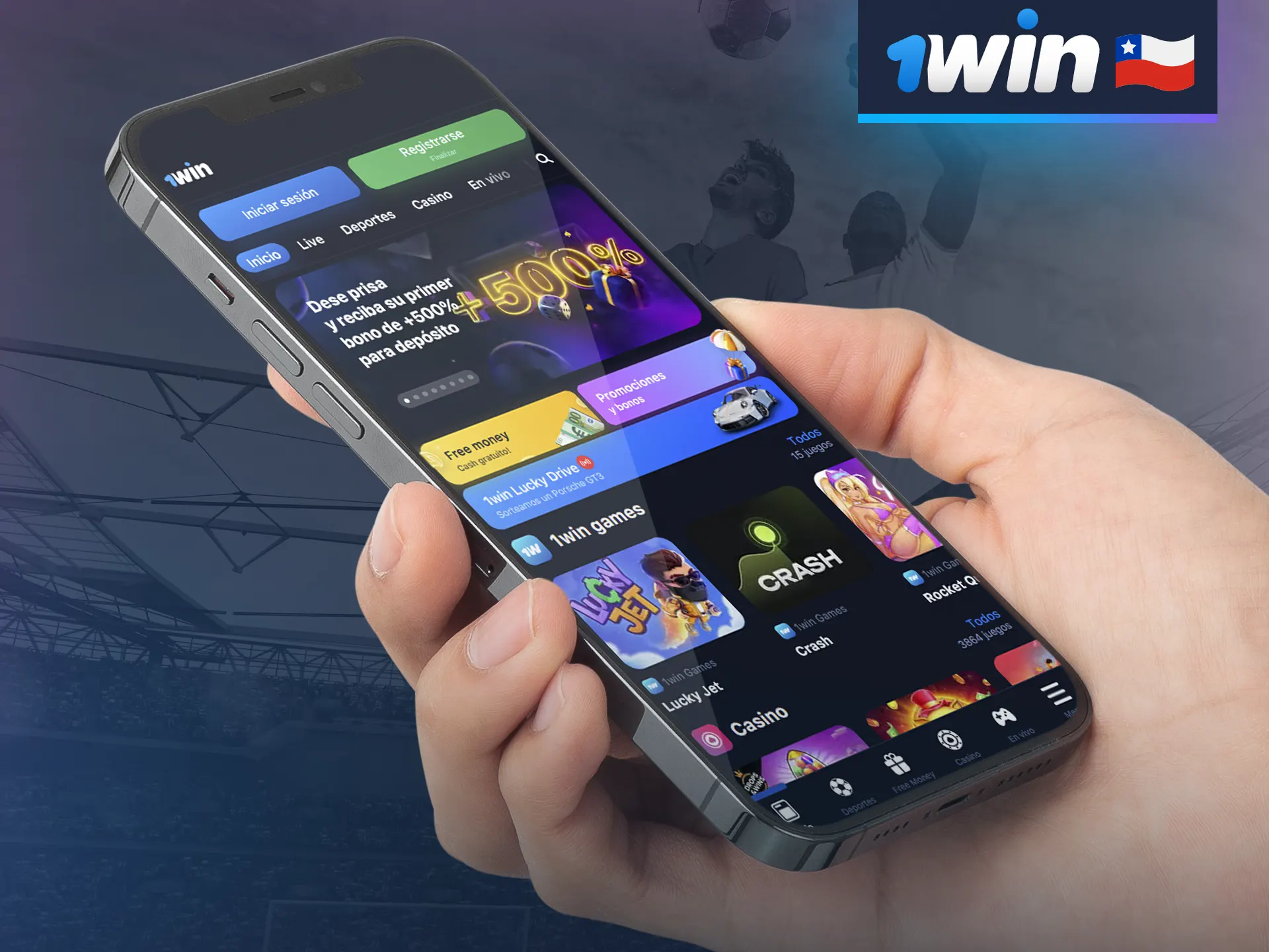 Acceda a la versión móvil de 1win desde cualquier navegador.
